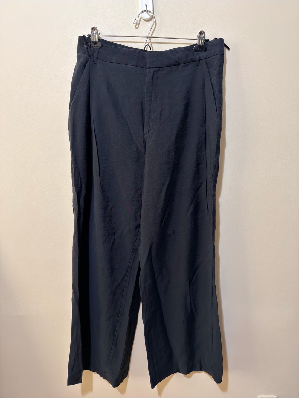 Zara Black High-Waist Wide Leg Trousers - Picture 2 of 8